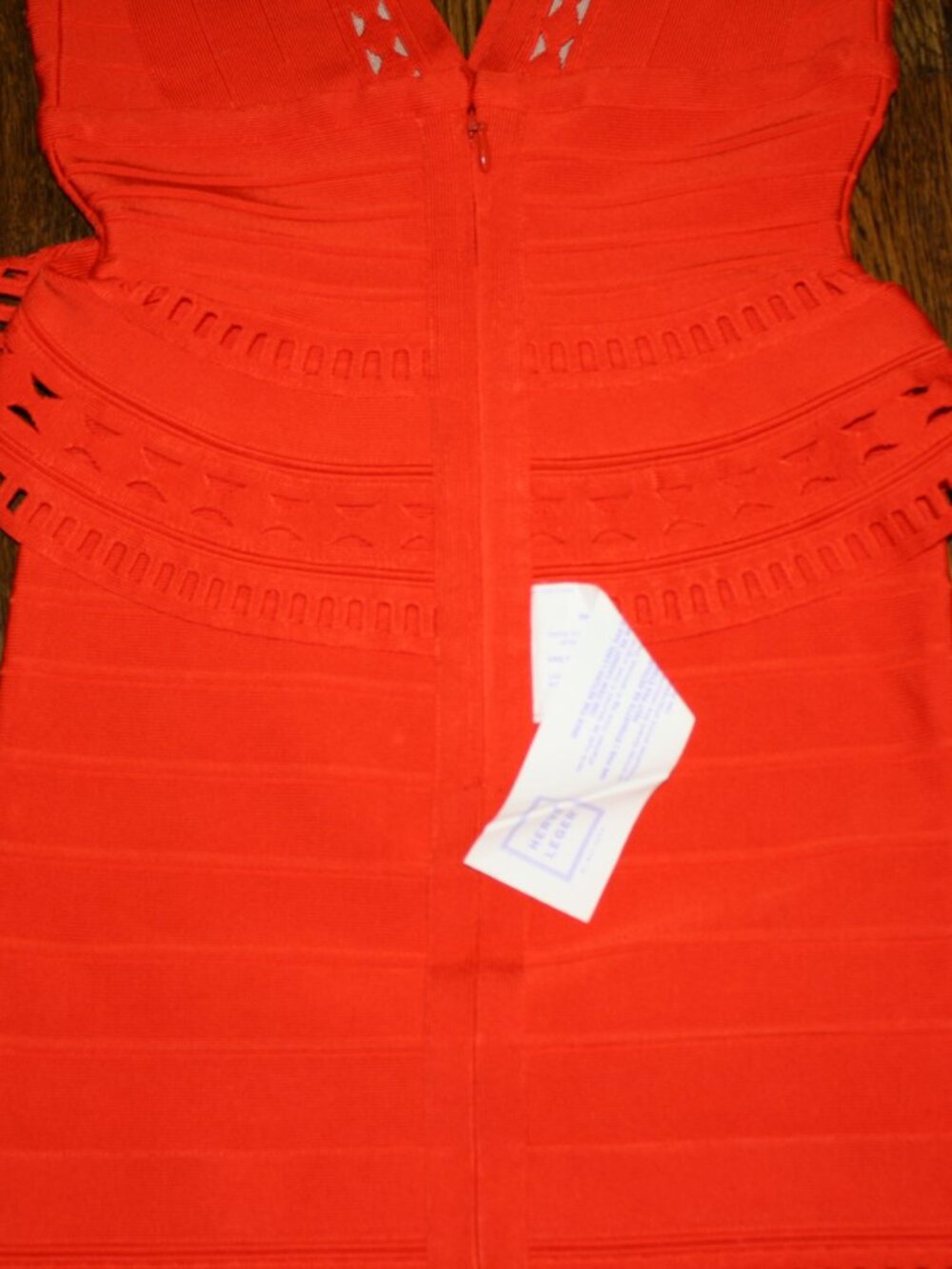 NWT Herve Leger - Rebeca Cutout Peplum Bandage Dress - Size Small - Picture 11 of 15